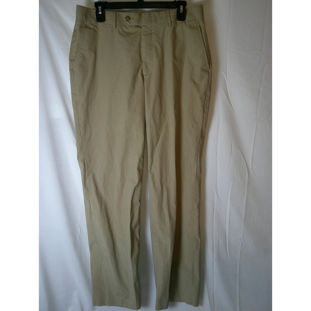 Tommy Hilfiger Men's Khaki Straight Fit‎ Cotton Dress Pants Size 34W x 32L